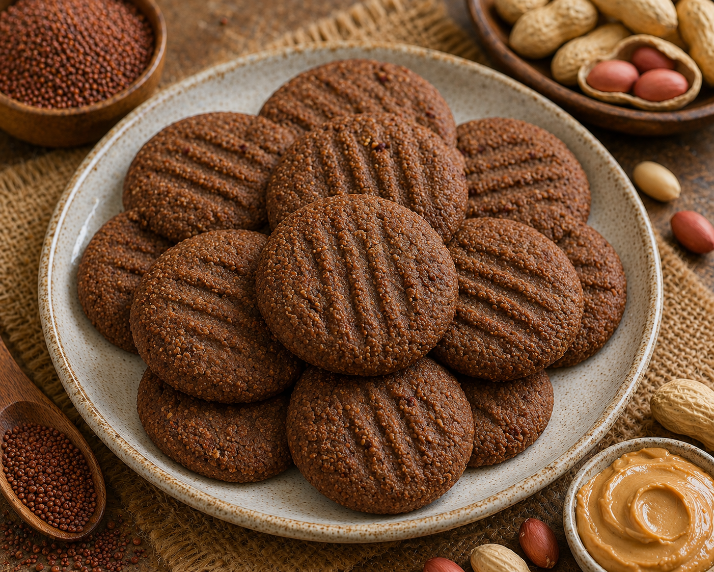 Ragi peanut butter cookies