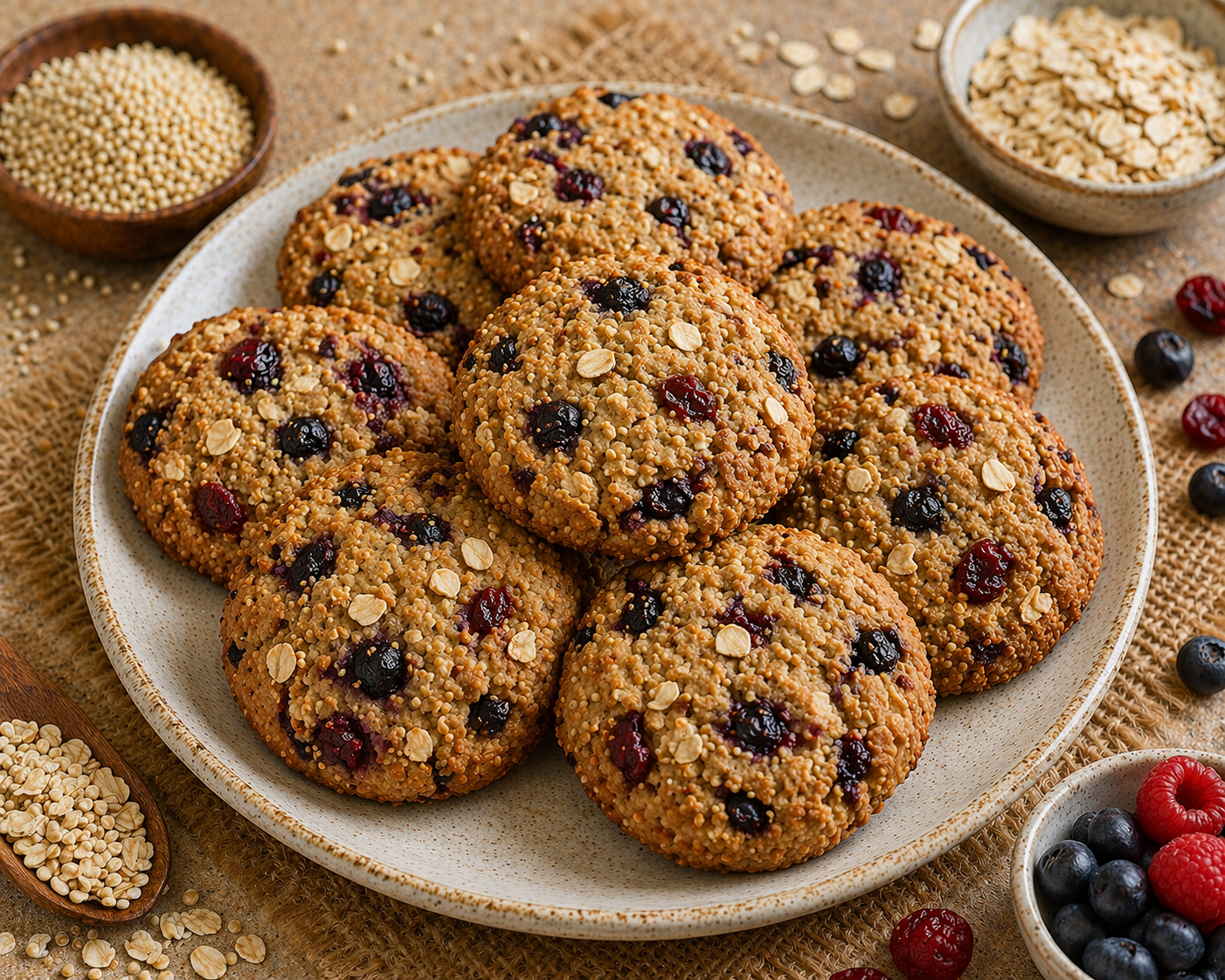 Millet oats berry cookies