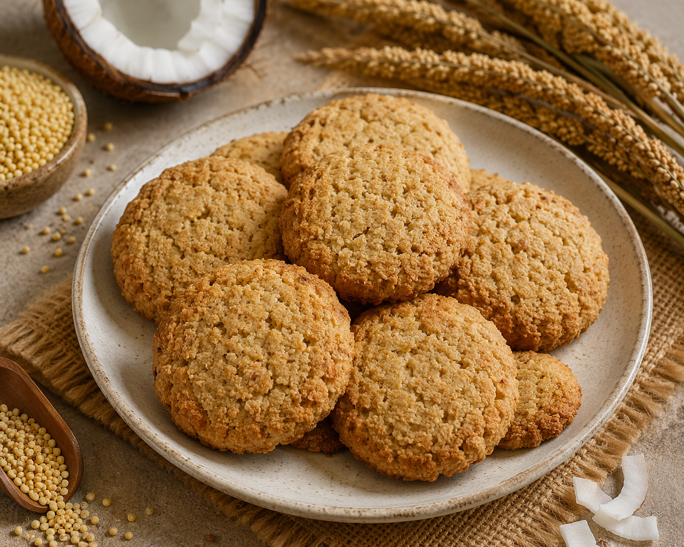 Foxtail millet coconut cookies