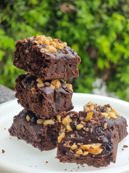 Sprouted ragi walnut brownie