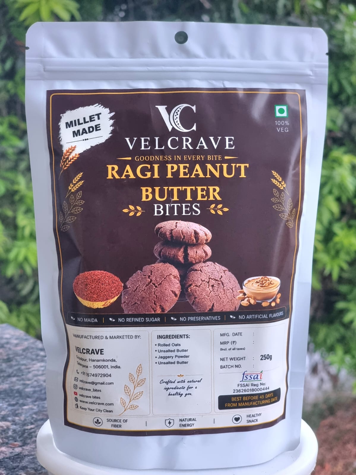 Sprouted Ragi Peanut butter Bites-250g