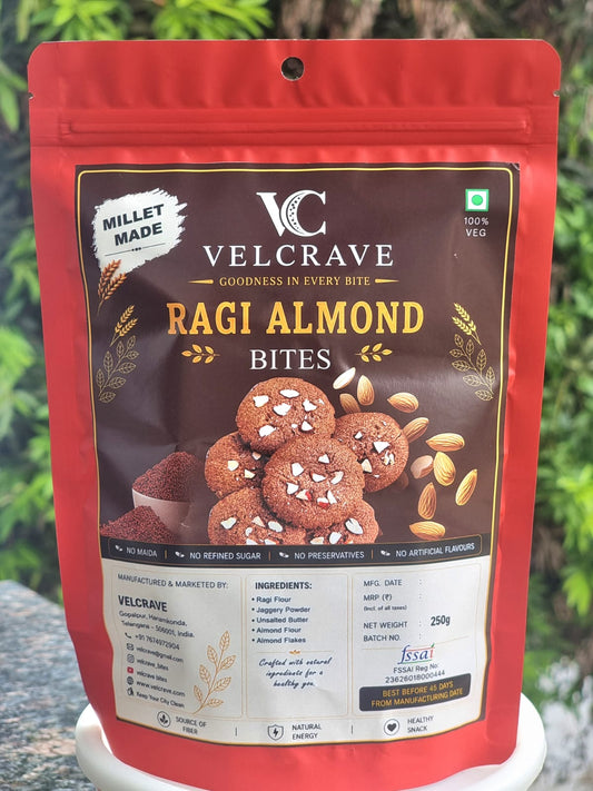 Sprouted Ragi Almond Bites-250g